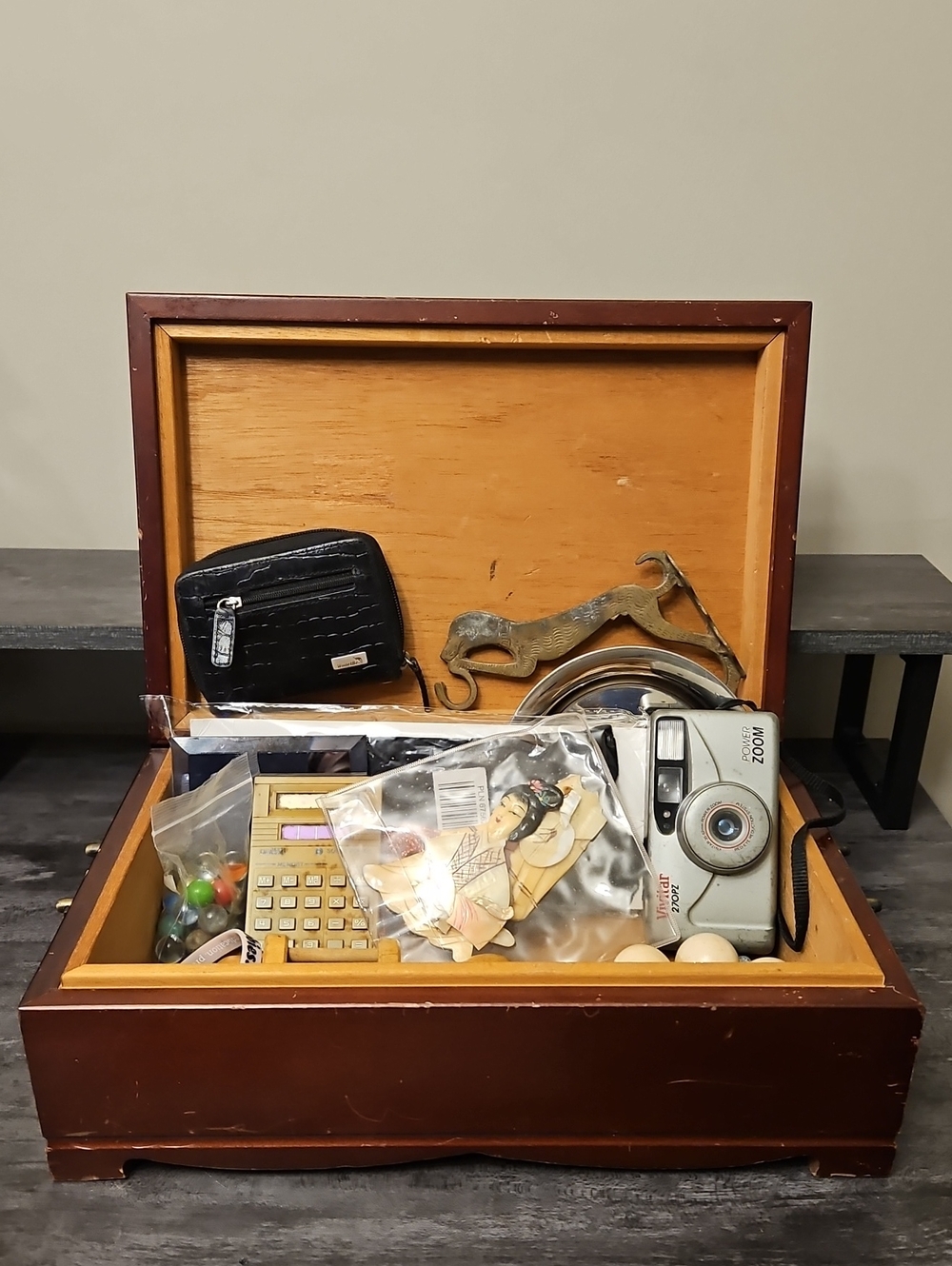 Vintage Solid Wood Treasure Chest / Storage | Junk Drawer